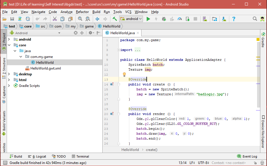 libgdx android studio